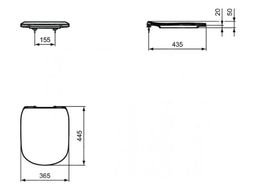 Ideal Standard Tesi Záchodová doska slim T352801 - galéria #2