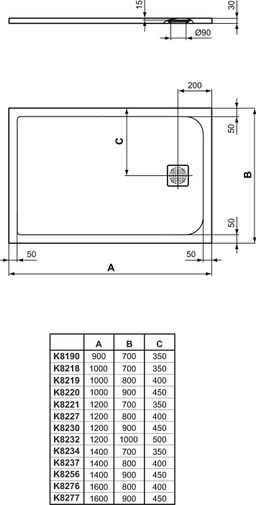 Ideal Standard Ultra Flat S Sprchová vanička 160x80 cm, biela K8276FR - galéria #1