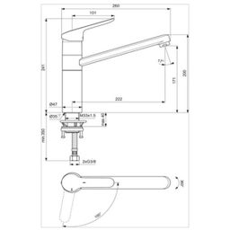 Ideal Standard CeraFlex Umývadlová batéria, vysoký výtok BC135AA - galéria #1