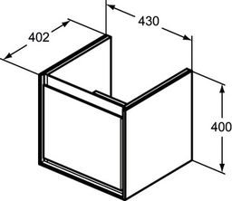 Ideal Standard Connect Air Skrinka pod umývadlo Cube 50 cm, lesklá biela E0842KN - galéria #2