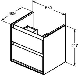 Ideal Standard Connect Air Skrinka pod umývadlo CUBE 60 cm, svetlé drevo E1606UK - galéria #2