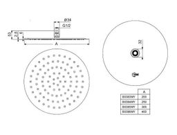 Ideal Standard Idealrain Sprchová hlavica LUXE, priemer 250 mm, nerezová oceľ B0384MY - galéria #1
