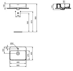 Ideal Standard Strada II Umývadlo na doske 50x40 cm T296601 - galéria #1