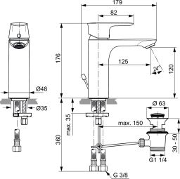 Ideal Standard Connect Air Basin Umývadlová batéria A7053AA - galéria #1