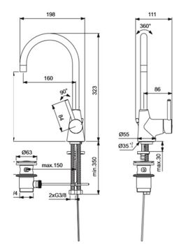Ideal Standard Ceraline Umývadlová batéria, chróm BC195AA - galéria #1