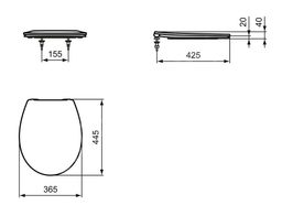 Ideal Standard Záchodová doska biele E131701 - galéria #3