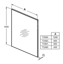 Ideal Standard Zrkadlo a svetlo Zrkadlo s rámom 100x80 cm T3363BH - galéria #1