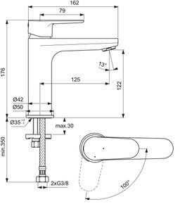 Ideal Standard Cerafine O Umývadlová batéria s BlueStart, chróm BC700AA - galéria #5