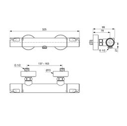 Ideal Standard Ceratherm T50 Termostatická sprchová batéria, chróm A7214AA - galéria #1