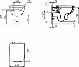 Ideal Standard i.Life A Závesné WC RL+, biele T471701 - galéria #3