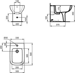 Ideal Standard i.Life A Stojaci bidet, biely T472001 - galéria #3