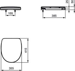 Ideal Standard WC sedadlo Eurovit, biele W300201 - galéria #1