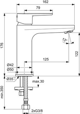 Ideal Standard Cerafine O Umývadlová batéria, chróm BC554AA - galéria #6