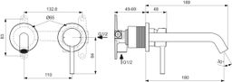 Ideal Standard Ceraline Podomietková umývadlová batéria, čierna matná A6938XG - galéria #4