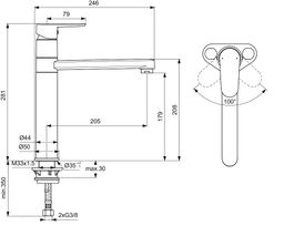 Ideal Standard Cerafine O Drezová batéria, čierna BC501XG - galéria #4
