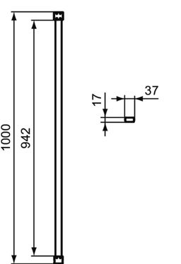 Ideal Standard Connect 2 Upevňovacie rameno rovné 100 cm, matná čierna K9380V3 - galéria #5