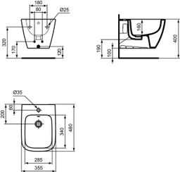 Ideal Standard i.Life S Závesný bidet, biely T459301 - galéria #6