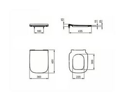 Ideal Standard i.Life A Záchodová doska, ultra ploché, s mäkkým zatváraním, biele T481301 - galéria #3