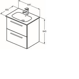 Ideal Standard i.Life A Nábytok umývadlo 64 cm, biele T461901 - galéria #3