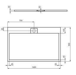 Ideal Standard i.Life Sprchová vanička 140 x 90 cm, biela matná T5222FR - galéria #4