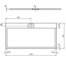Ideal Standard i.Life Sprchová vanička liata 160 x 80 cm, piesková T5225FT - galéria #4