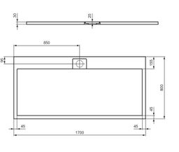 Ideal Standard i.Life Odlievaná sprchová vanička 170 x 80 cm, betónová sivá T5238FS - galéria #4