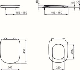 Ideal Standard Tesi Záchodová doska Softclose, biele T552401 - galéria #7