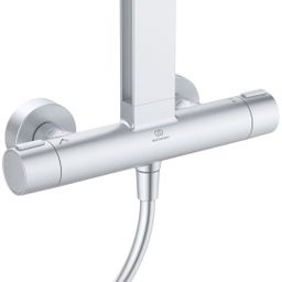 Ideal Standard ALU+ Sprchový systém Ceratherm s nástennou termostatickou batériou, strieborný BD583SI - galéria #4