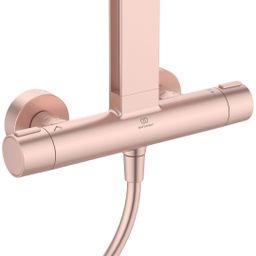 Ideal Standard ALU+ Sprchový systém Ceratherm s nástennou termostatickou batériou, rosé BD583RO - galéria #3