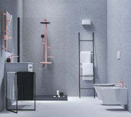 Ideal Standard ALU+ Sprchový systém Ceraflow s nástennou pákovou sprchovou batériou, ružová BD584RO - galéria #5