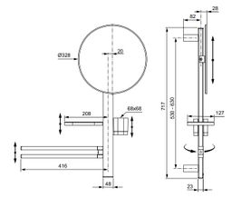 Ideal Standard ALU+ Kozmetické zrkadlo M, strieborné BD588SI - galéria #2