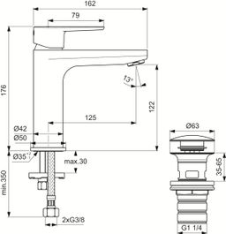 Ideal Standard Cerafine O Umývadlová batéria, chróm BD131SI - galéria #3