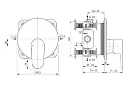 Ideal Standard Cerafine O Jednopáková umývadlová batéria bez telesa, ružová A7349RO - galéria #3