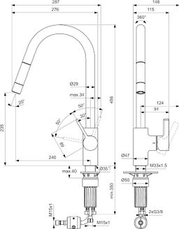Ideal Standard Gusto Umývadlová batéria s výsuvnou sprchou, Sunset Rose BD414J4 - galéria #3
