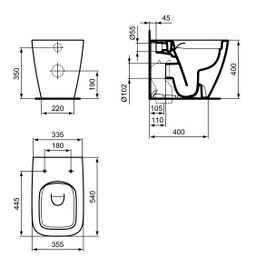 Ideal Standard i.life B WC misa Rimless, biela SmartGuard, T4616HY - galéria #5