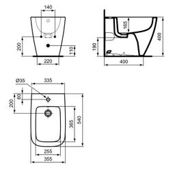 Ideal Standard i.life B Stojaci bidet, biely, SmartGuard T4617HY - galéria #6