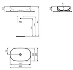 Ideal Standard i.Life O Umývadlo 60x38 cm, biele T573101 - galéria #5