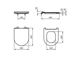 Ideal Standard La Dolce Vita WC sedadlo, soft close, biele E266701 - galéria #5