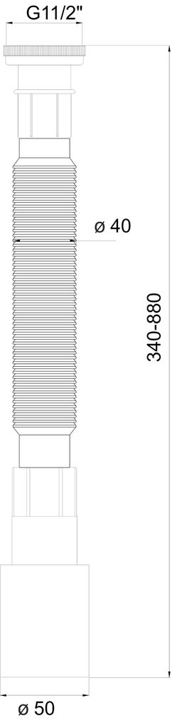 Novaservis Flexi prípojka drezu 6/4" x 40/50 447,P - galéria #1
