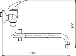 Novaservis Metalia 55 Nástenná vaňová batéria 150 mm 55036L,0 - galéria #1