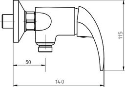 Novaservis Metalia 55 sprchová batéria, kompletná 55061,0 - galéria #1