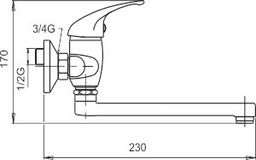 Novaservis Metalia 55 Umývadlová batéria, 100 mm 55077,0 - galéria #3
