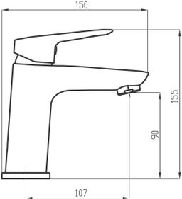 Novaservis Metalia 54 Umývadlová batéria ECO s výtokom click clack, chróm 54002,0 - galéria #3