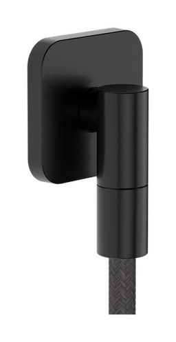 Hansgrohe FixFit Fine Q Podomietkový vývod hadice, kartáčovaný čierny chróm 28884340