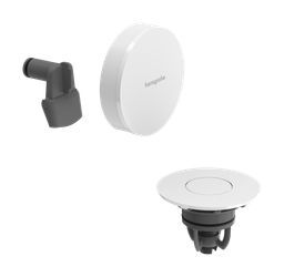 Hansgrohe Exafill Vonkajšie kryty vaňového sifónu, biela matná/biela lesklá 58119700