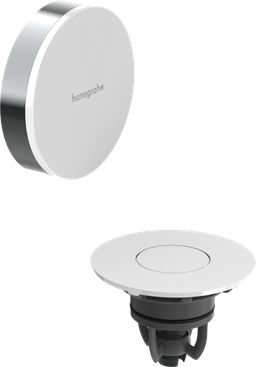 Hansgrohe Flexaplus Vonkajšie kryty vaňového sifónu, chróm/lesklá biela 58187000