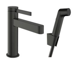 Hansgrohe Finoris Umývadlová batéria s bidetovou sprchou, kartáčovaný čierny chróm 76210340