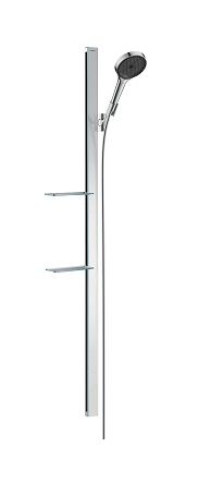 Hansgrohe Rainfinity Sprchový set 130 3jet s tyčou 150 cm a poličkou na mydlo chróm 27673000