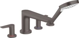 Hansgrohe Talis E Štvorotvorová vaňová okrajová batéria, brúsený čierny chróm, 71748340
