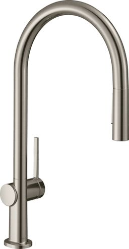 Hansgrohe Talis M54 Umývadlová batéria, stojaca so sprchou, sBox, nerezová oceľ 72801800